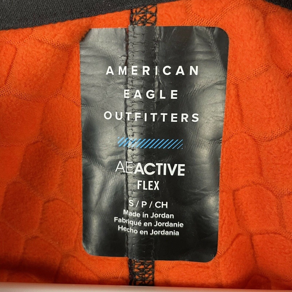 American Eagle AE Active Flex Mens Jacket Small Full Zip Hooded Sweatshirt Red - Picture 4 of 12